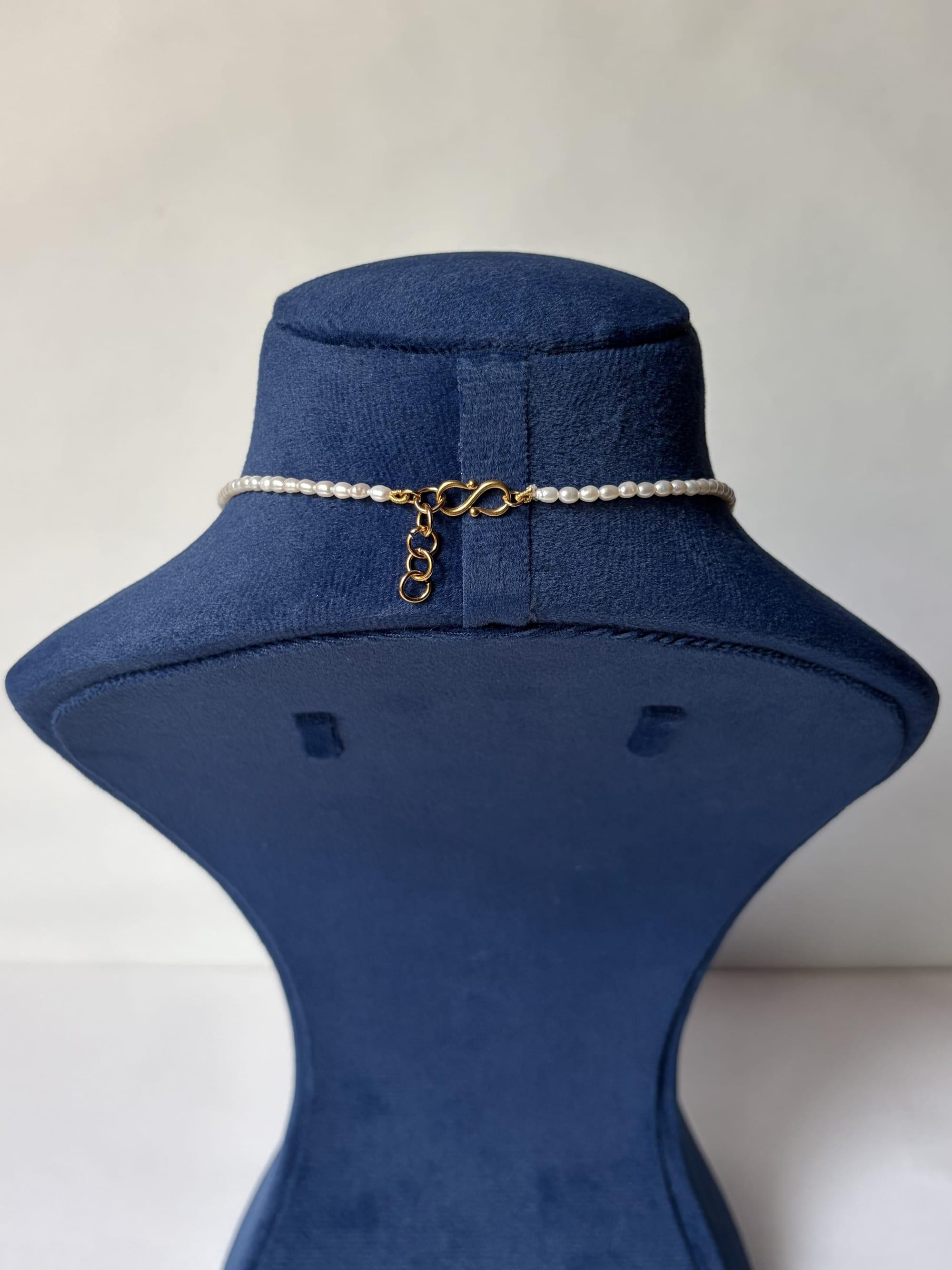 London blue quartz teardrop pearl necklace - image 5