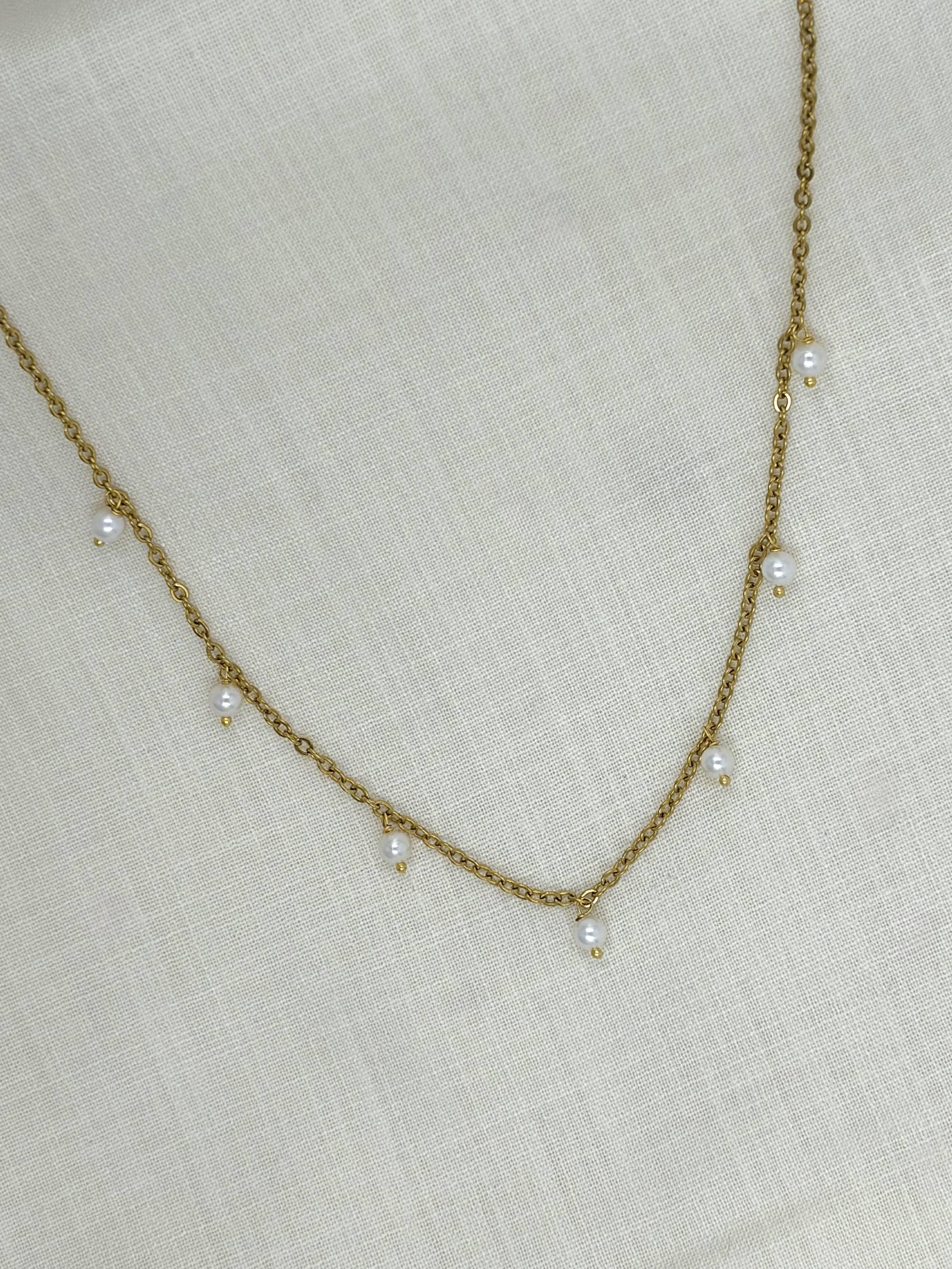 Multi drop pearl necklace - image 6